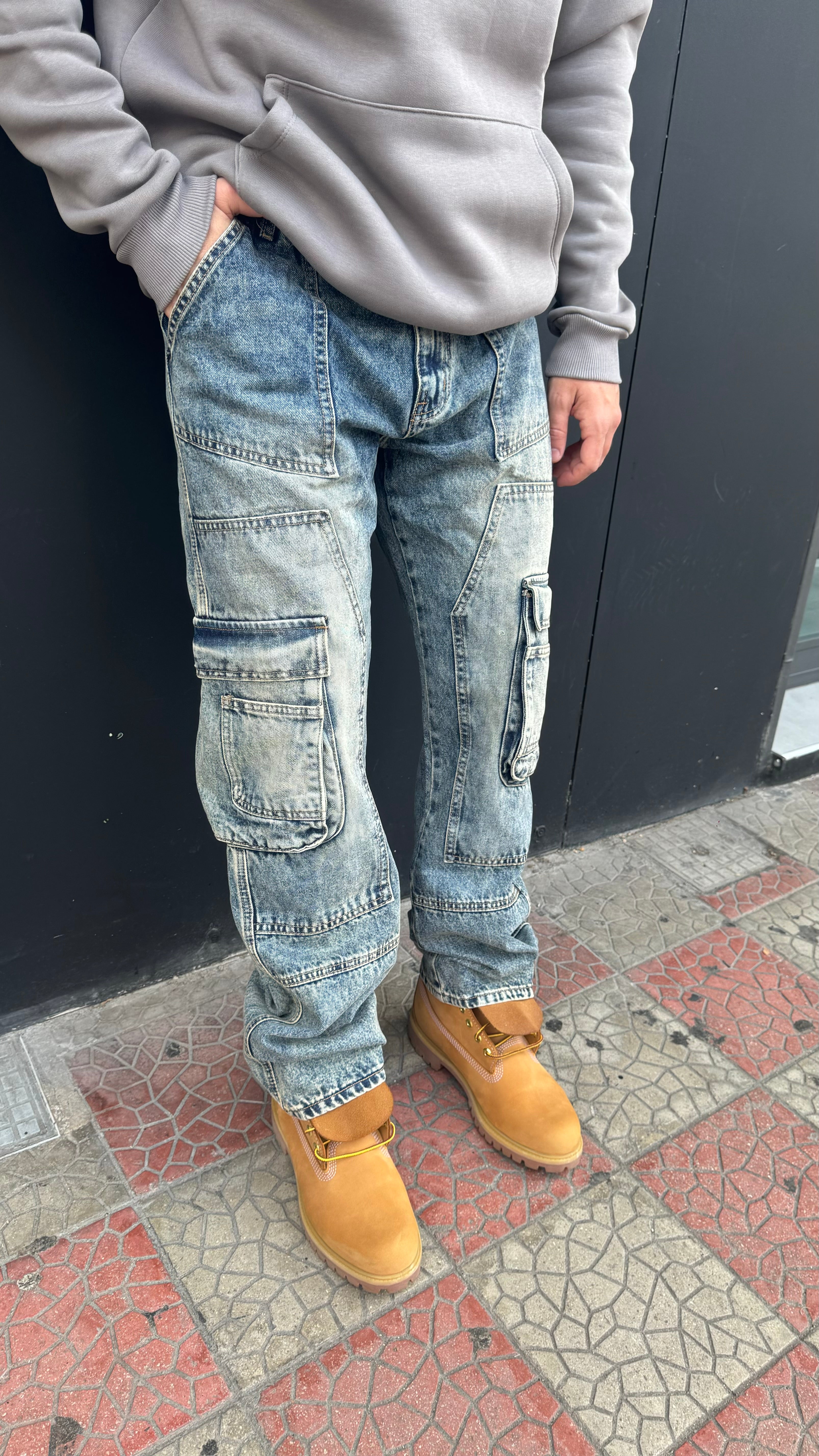 Jeans Cargo Sfumed Sabbiato