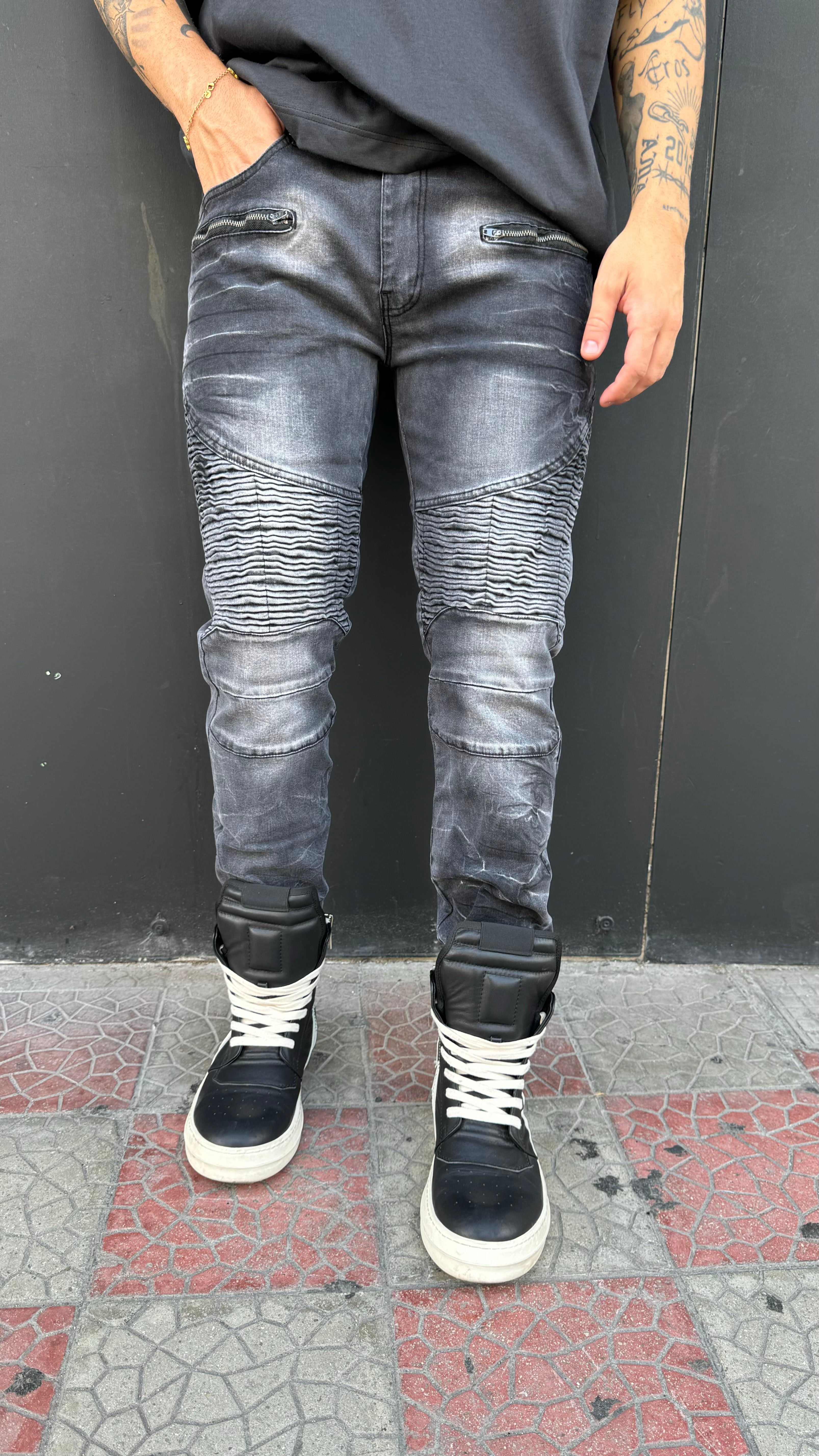 Jeans Mood "BLMN" Grey Sfumed