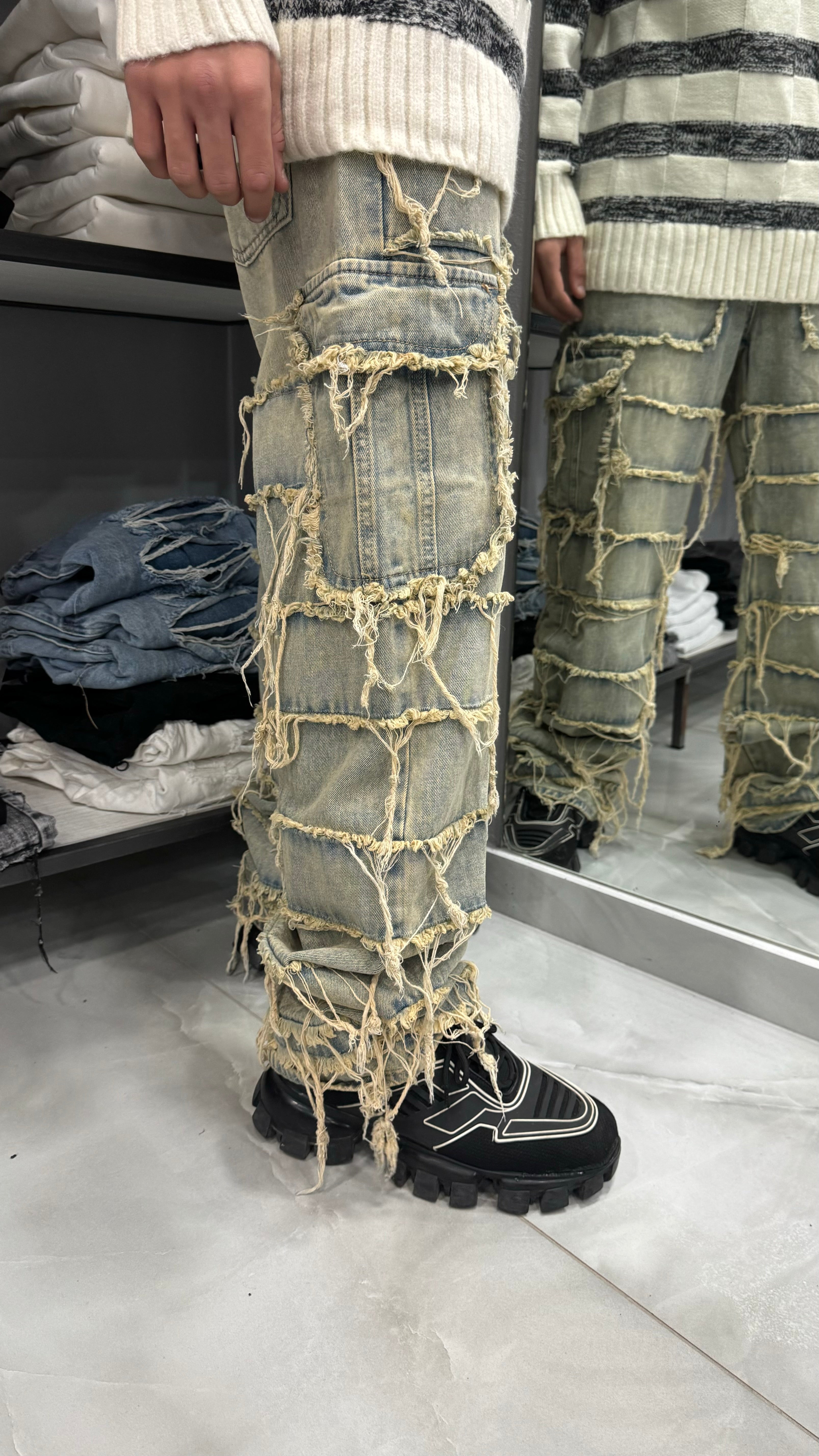 Jeans Cargo Sfrangiato