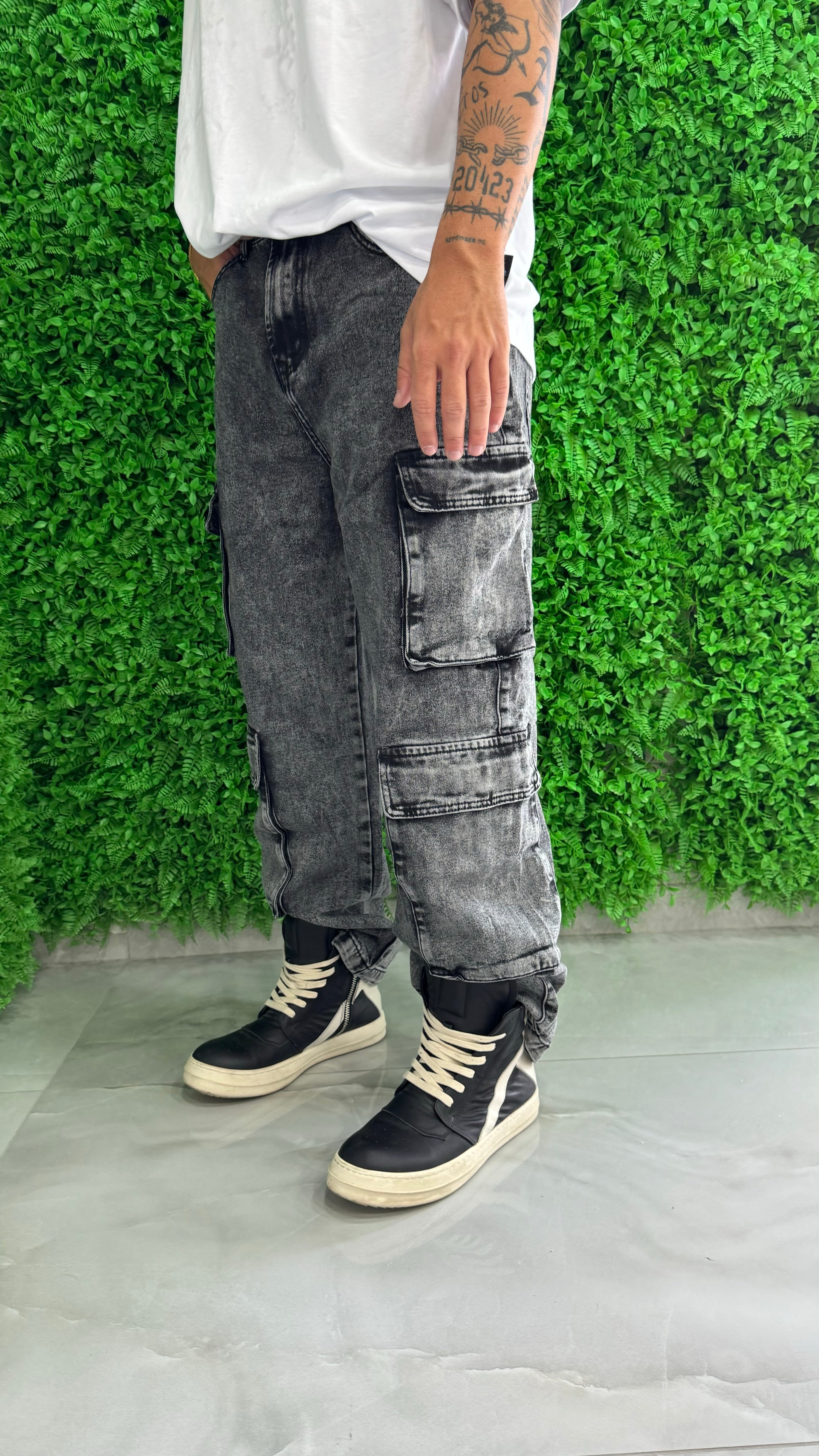 Jeans Cargo Baggy Sfumed