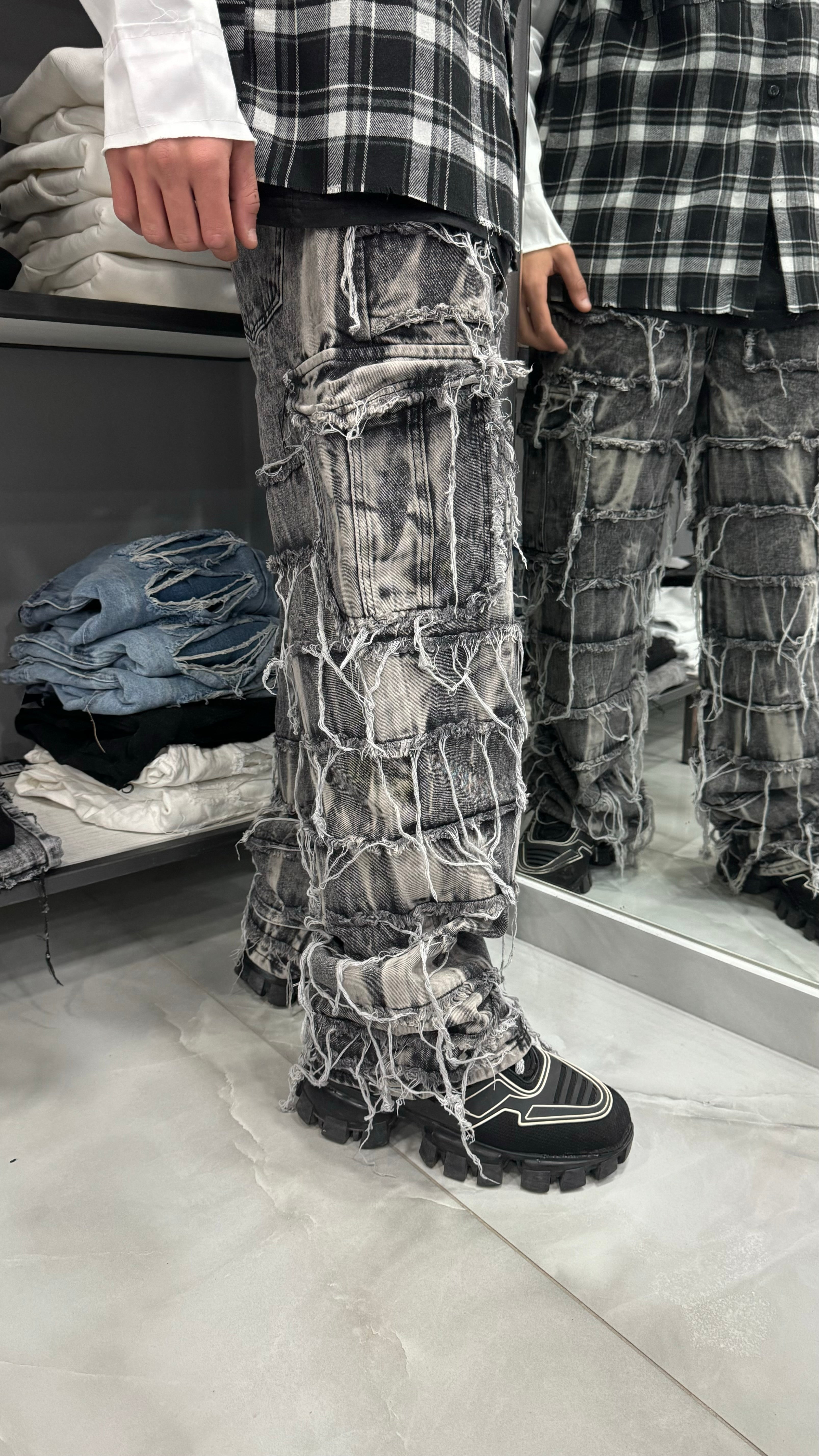 Jeans Cargo Sfrangiato